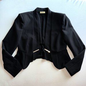 Black Liu Jo Blazer/Jacket with Gold Accents (Size 40/6)